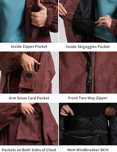 GSOU SNOW Men Women Snowboard Jacket Baggy Ski Snow Waterproof