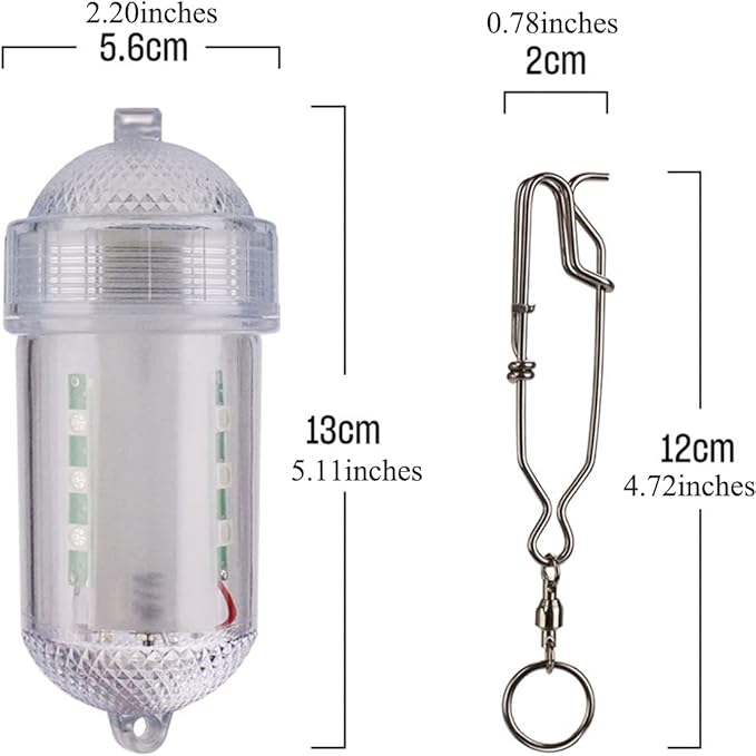 LED Deep Sea Fishing Lights Boat Dock Green Underwater Fishing Light Waterproof Fishing Light Attractive Light Bait Lure Lamp