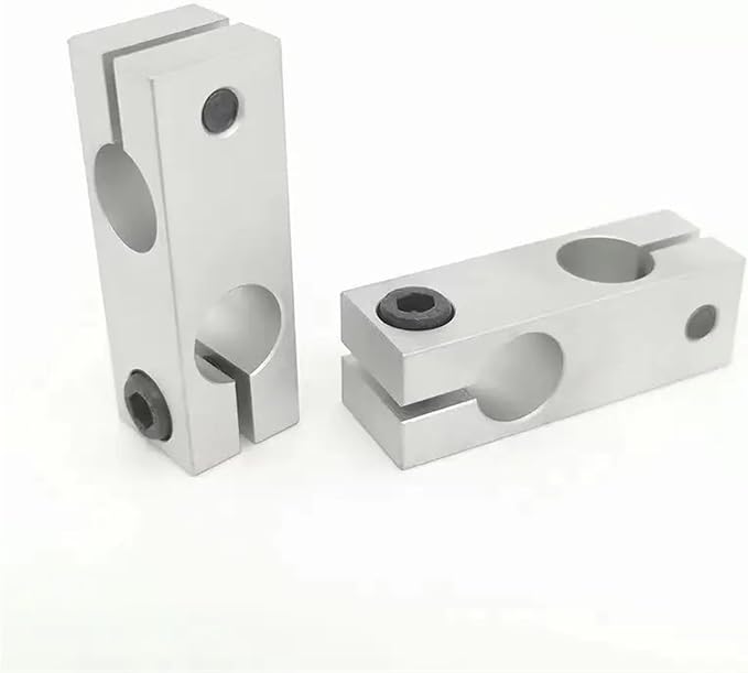 Optical Shaft Cross Clamp Fixed Bracket Parallel and Vertical Connection Locking Aluminum Double Hole Same Diameter Connector (Color : 20mmx20mm)