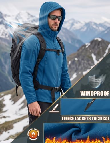 MAGCOMSEN Men's Jackets Tactical Winter Waterproof Softshell Rain Coat