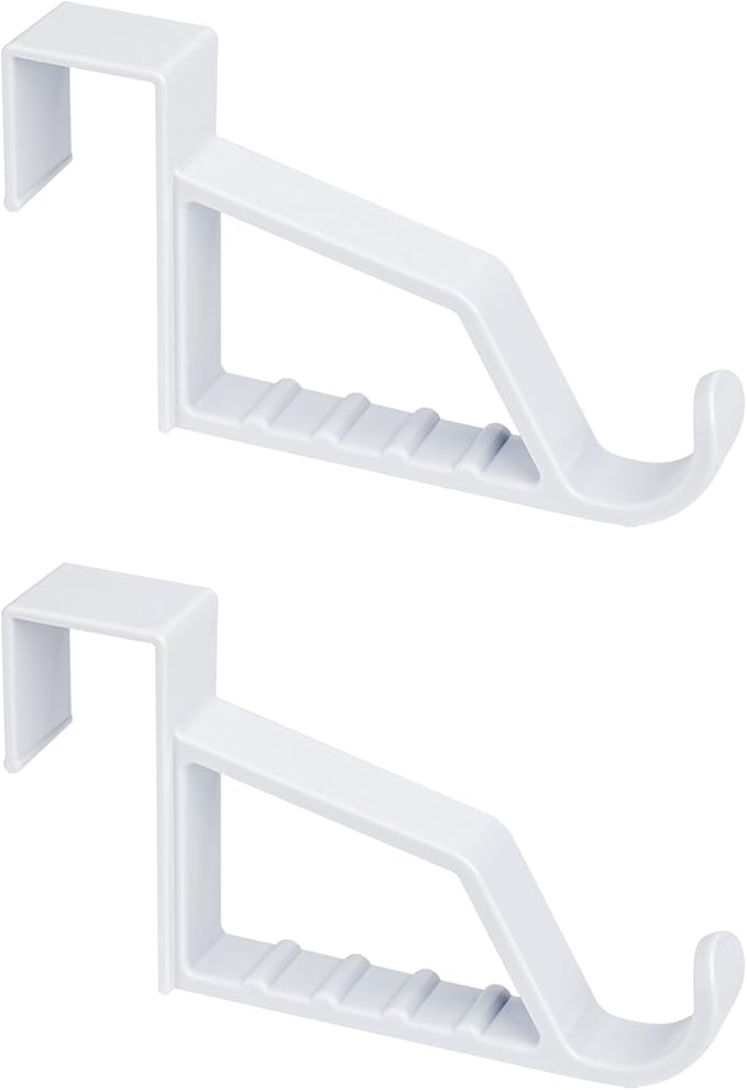 New Talent 2pcs Over The Door Hanger Holder (White) 2 Pack Over The Door Hooks for Hangers, Door Hanger Hooks, Storage Organizers