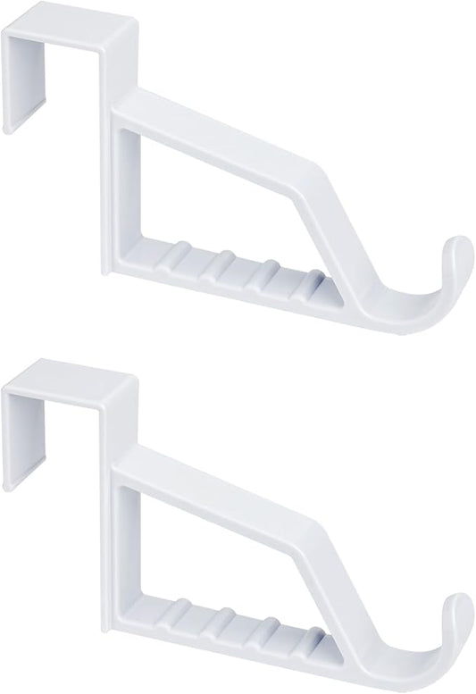 New Talent 2pcs Over The Door Hanger Holder (White) 2 Pack Over The Door Hooks for Hangers, Door Hanger Hooks, Storage Organizers