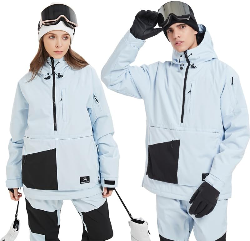 SNOWVERB Women Men Baggy Snow Ski Coat & Snowboard Jacket for Snowsports