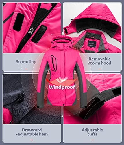 Women's Mountain Waterproof Ski Jacket Windproof Snowboarding Jacket Warm Winter Coat Raincoat