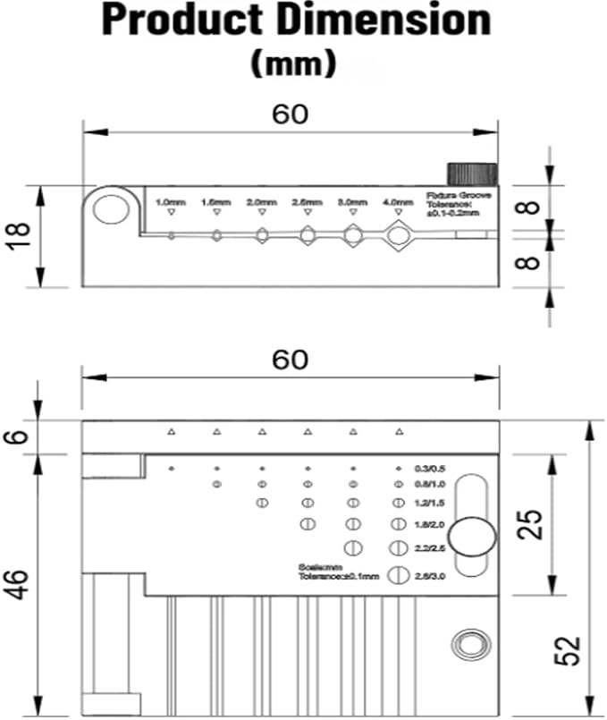 T0012 Round Stick Punching Positioner | Precision Drill Guide Jig for Model Building, Woodworking & DIY |Adjustable Locator with Scales (T0012)
