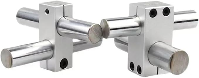 Optical Shaft Cross Clamp Fixed Bracket Parallel and Vertical Connection Locking Aluminum Double Hole Same Diameter Connector (Color : 35mmx35mm)