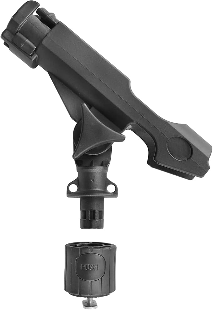Kayak Fishing Rod Holder , Fishing Boat Rods Holder with T-Shaped Screw, 360° Adjustable Kayak Fishing Pole Holder Mounted Track or Kayak,