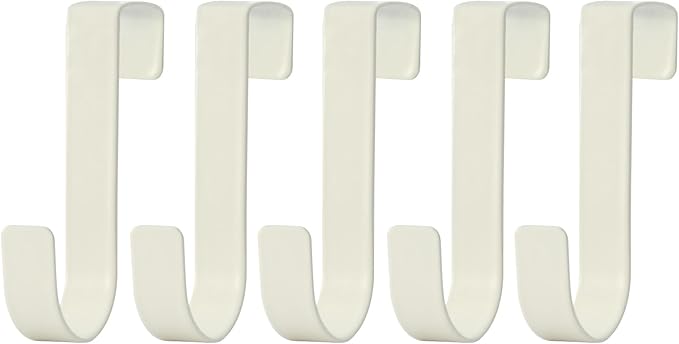 eywlwaar Over The Cabinet Door Single Hooks 5 Pack (White)