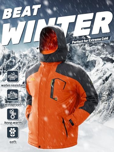 TACVASEN Men's Winter Skiing Jackets Waterproof Thermal Snowboard Coats