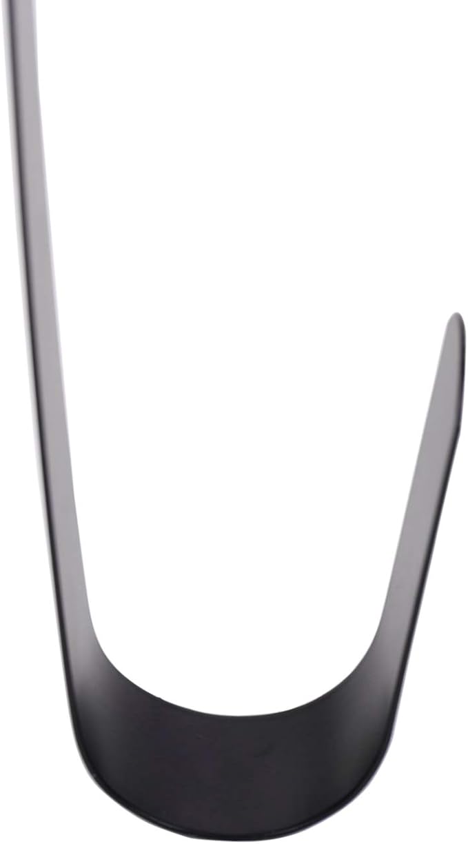 Sattiyrch 12" Wreath Hanger for Front Door,Steel Over The Door Hanger Hook,Wreath Door Hanger (Black,2)