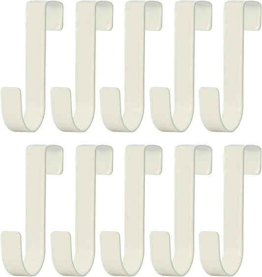 eywlwaar Over The Cabinet Door Single Hooks 10 Pack (10P-White)