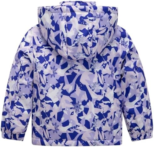 KVE Girls' Ski Jacket Waterproof Hooded Insulated Winter Coat