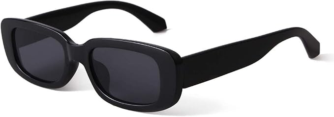BUTABY Rectangle Sunglasses for Women Retro Driving Glasses 90’s Vintage Fashion Narrow Square Frame UV400 Protection
