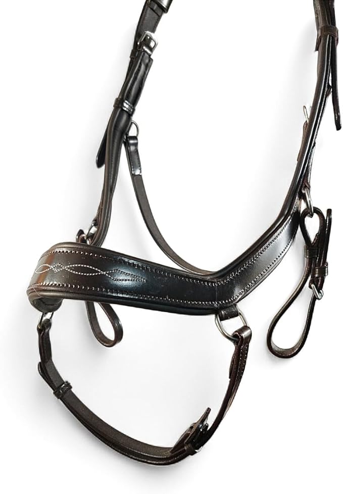 Pressure Relief Comfort Ergonomic Horse Bridle Fancy Stitch Havana Brown | Ergonomic | Comfortable | Durable (Fancy Stitch, Full/Horse)