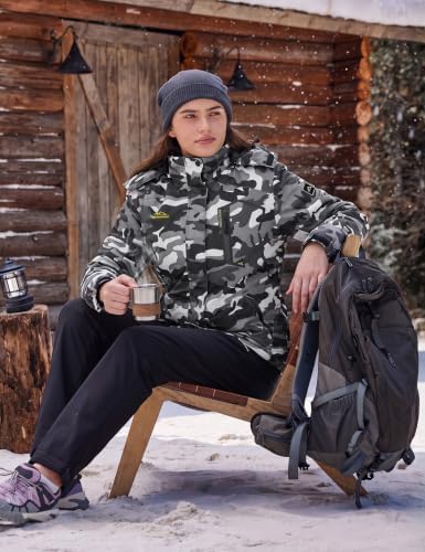 TACVASEN Women's Winter Coats Waterproof Snow Ski Jacket Warm Fleece