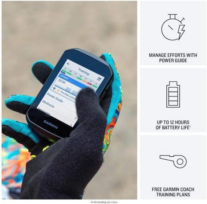 Garmin Edge 550 Compact GPS Cycling Computer 2.7" Vivid Color Display with Wearable4U PowerBank Bundle