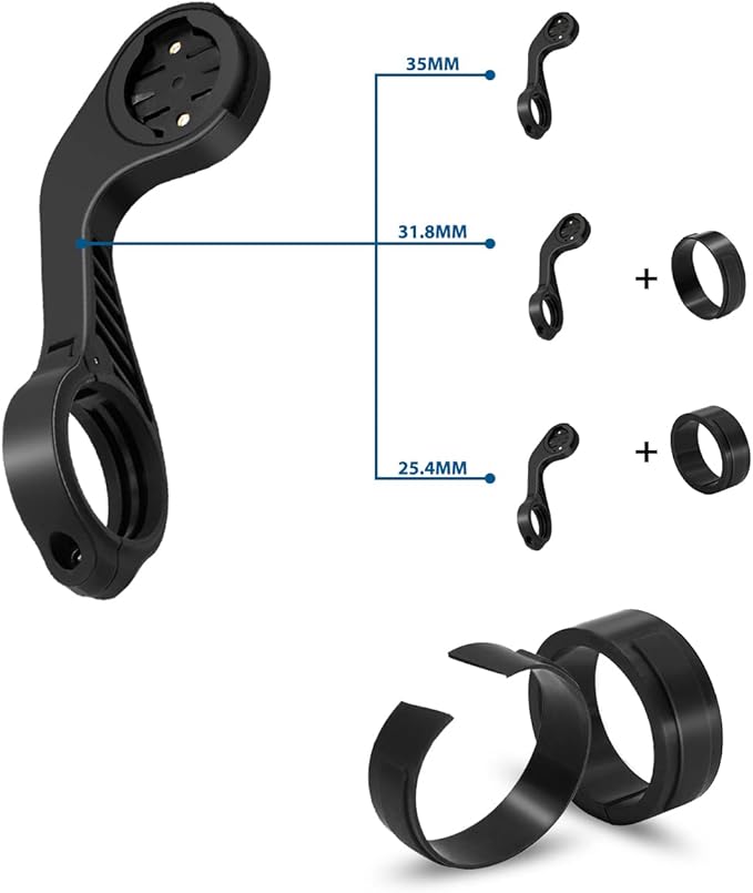 Bike Mount for Garmin Edge 1040/1030/840/830/540/530/200/130, Fit 25.4mm 31.8mm/35mm Handlebar, Computer Mount with Quick Release Gopro Mount Adapter and Light Holder