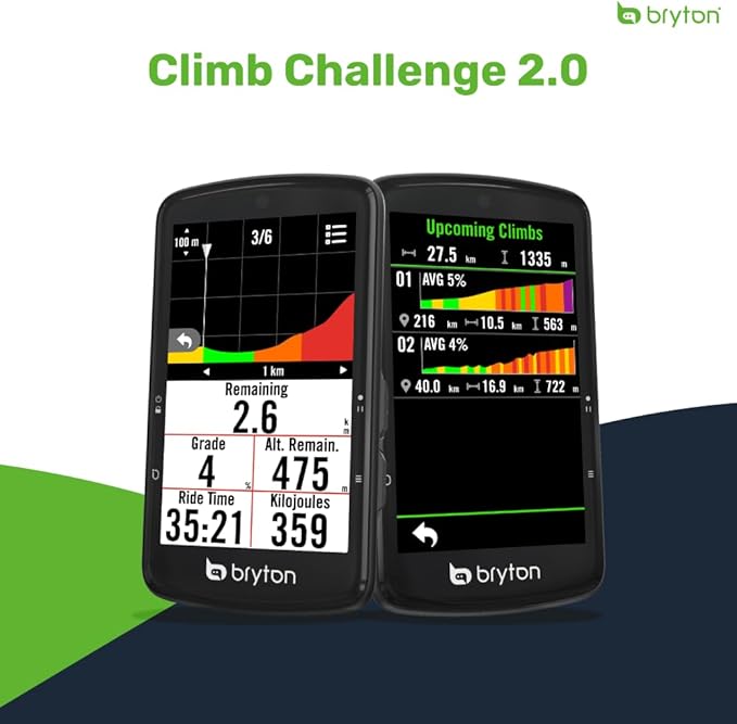 Bryton Rider S810 Sensor Bundle 3.5 Inch Color Touchscreen GPS Bike/Cycling Computer, 50H Battery Life, Offline Maps & Navigation, Advanced Climb Challenge 2.0, Live Tracking
