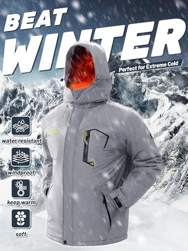 TACVASEN Men's Winter Skiing Jackets Waterproof Thermal Snowboard Coats