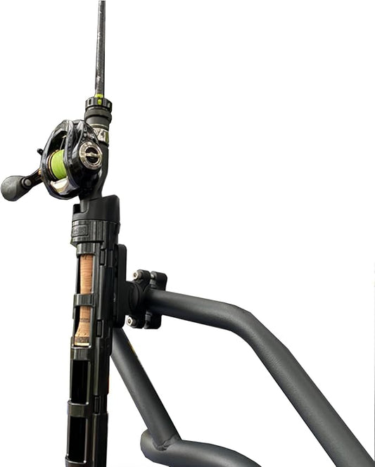 Spinning Rod Holder for Bicycle and Motorcycle Rod Rack for Bicycle Fishing Securely Attached to The Bike