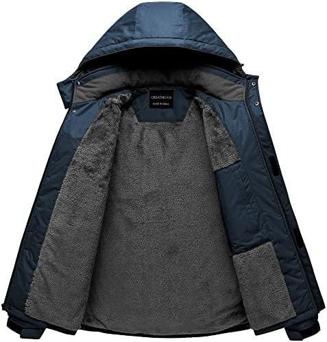 Men's Mountain Waterproof Ski Jacket - Windproof Snowboarding Warm Winter Coat Raincoat