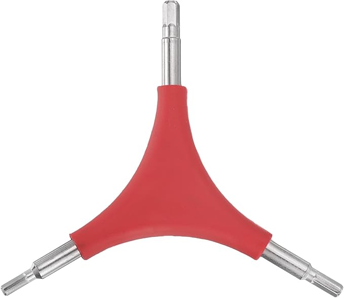 HARFINGTON Y-Shaped 3 Way Bike Hex Wrench 4/5/6mm Y-Type Internal Hexagon Wrench Kit All-In-One Multi Portable Biking Torque Spanner for Bicycle Cycling Repair Hardware Tools, Red