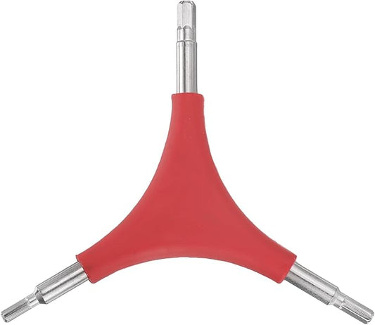 HARFINGTON Y-Shaped 3 Way Bike Hex Wrench 4/5/6mm Y-Type Internal Hexagon Wrench Kit All-In-One Multi Portable Biking Torque Spanner for Bicycle Cycling Repair Hardware Tools, Red