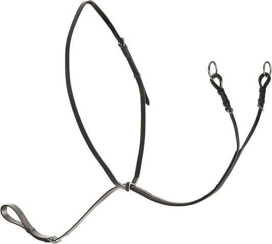 Equinavia Saga Adjustable Leather Running Martingale with Stainless Steel Hardware