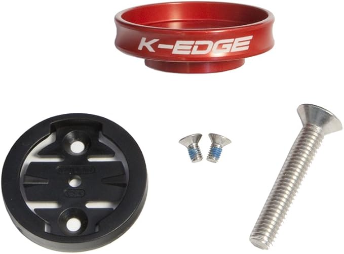 K-Edge | Gravity Top Cap Bicycle Computer Mount | Garmin | Red