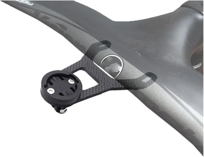 Carbon Fiber Bike Computer Mount, Integrated Handlebar Mount for GPS Devices and Action Cameras - Lightweight Construction for Mountain Bikes and Road Bikes