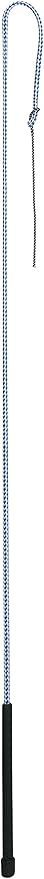 Weaver Equine 50" Stock Whip Horse Training Whip with Comfort Grip Rubber Handle, Horse Control, Show Ring Competition Accessory, ‎Blue/White