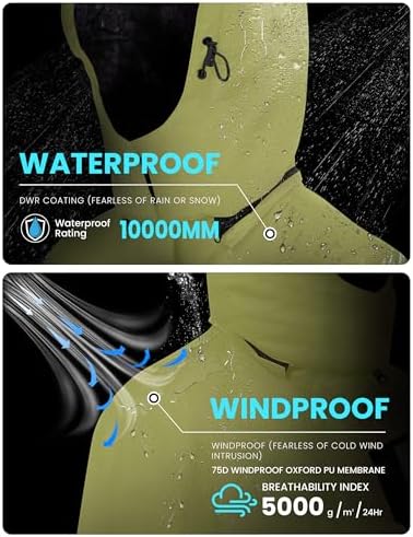 WULFUL Women's Waterproof Ski Jacket Warm Winter Coats Windproof Winter Jackets for Women Fleece Lined Windbreaker with Hood
