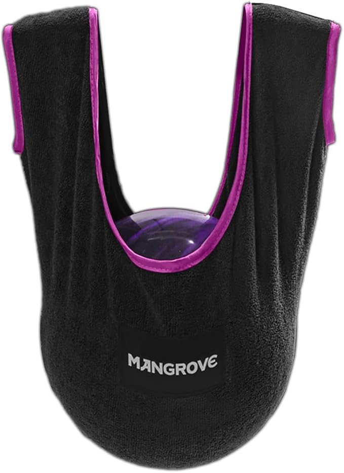 Mangrove ボーリングボールポリッシャー、ボウラー用マイクロファイバーボーリングタオルシーソー、大型洗濯可能ボーリングシャミーシーソー、ボールクリーナーホルダーバッグ