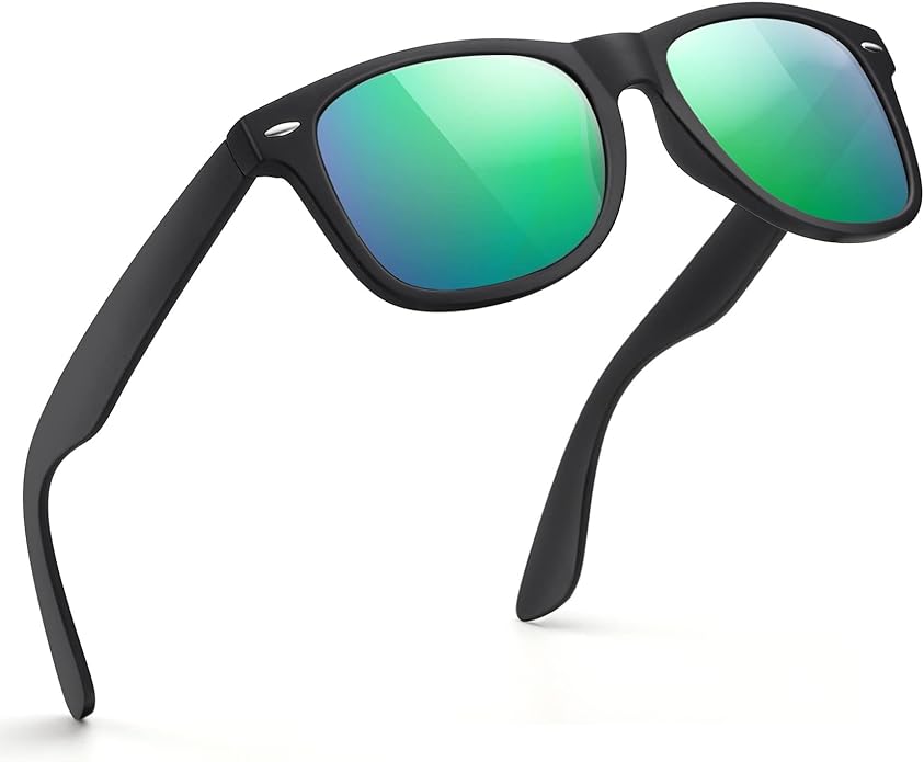 FEIDUSUN Sunglasses Men Polarized Sunglasses for Mens and Womens,Black Retro Sun Glasses Driving Fishing UV Protection