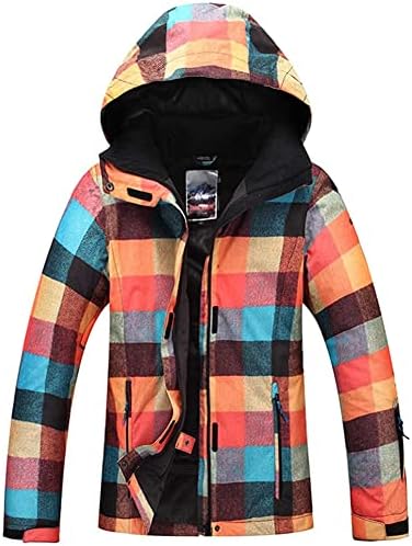 HOTIAN Women's 2 Piece Ski Jackets and Pants Set Skisuit Colorful Waterproof Windproof Insulated Snowsuit Snowboarding Coat