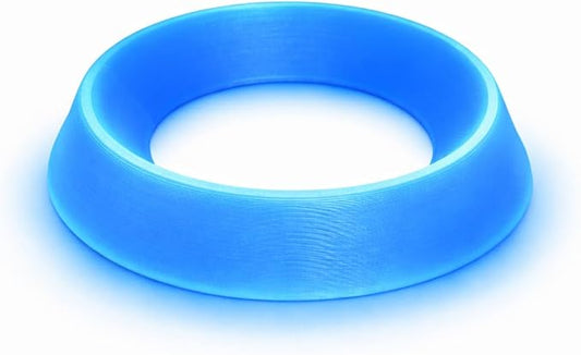 Stackable Universal Bowling Ball Cup Display Stand – Durable Plastic Holder for Ball Display, Polishing, Sanding & Storage – Fits All Bowling Balls (1, Glow Blue)