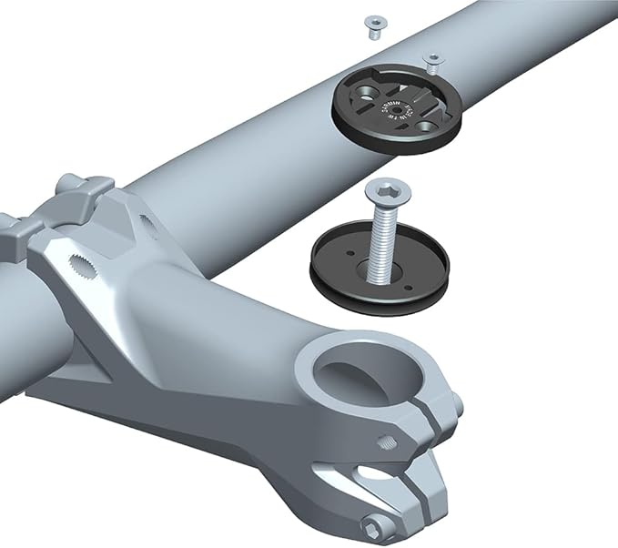 Cestbon Gravity Cap Computer Mount for Garmin Edge Wahoo Elemnt Mini Blot Roam Bryton Rider Stages Dash Bicycle Stem Headset Top Cap Mount Black