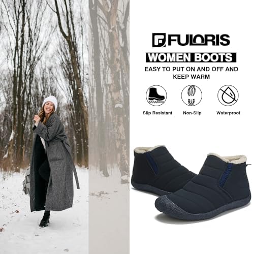 Women's Waterproof Winter Snow Boots Warm Insulation Outdoor Cold Weather Boot for Women Lightweight Fur Lined Non Slip