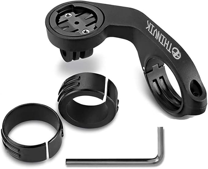 Thinvik Bike Computer Out Front Mount for Garmin Edge1040/1030/840/830/540/530/130 Bike Computer GPS Compatible with 31.8/25.4mm Handlebar with Quarter Turn