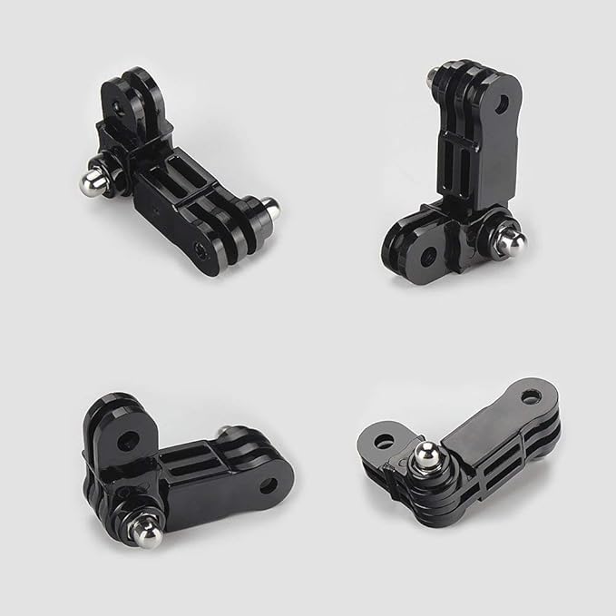 HSU Adjust Arm Straight Joints Mount, Long and Short Same Direction Straight Joints Mount for GoPro Hero 13 12 11 10 9 8 7 6 5 4 3 3+ 2 1, AKASO Campark and Other Action Cameras