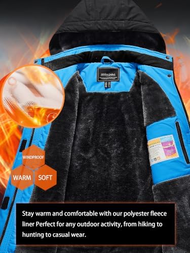 TACVASEN Women's Winter Coats Waterproof Snow Ski Jacket Warm Fleece