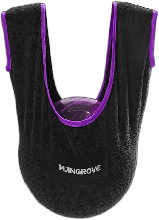 Mangrove Bowling Ball Polisher, Microfiber Bowling Towel See-Saw for Bowlers, Large Washable Bowling Shammy Seesaw, Ball Cleaner Holder Bag
