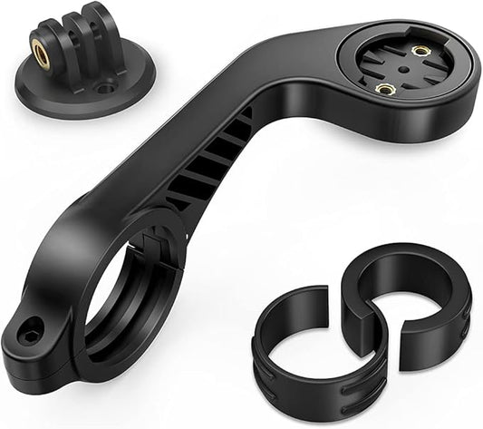 TUSITA Out Front Mount Compatible with Garmin Edge GPS Bike Computer, XOSS G/G+, iGPSPORT - Cycling Handlebar 25.4mm 31.8m