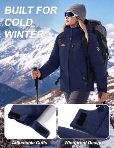 MAGCOMSEN Winter Coats for Women Ski Jackets Snow Waterproof Warm Rain Coat