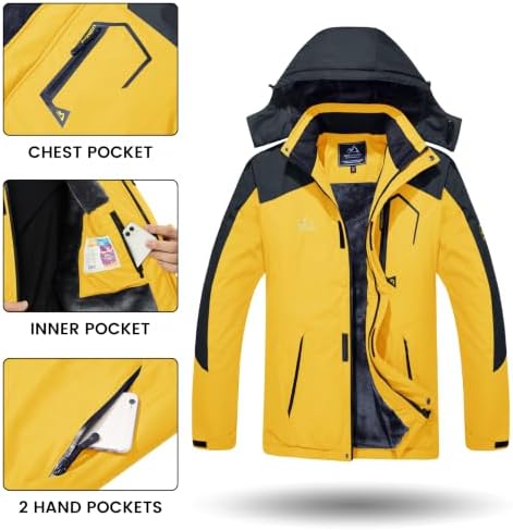 TACVASEN Men's Winter Skiing Jackets Waterproof Thermal Snowboard Coats