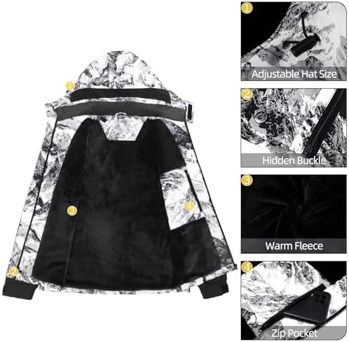 CAMEL CROWN Women's Ski Jacket Winter Snow Coat Waterproof Female Jackets