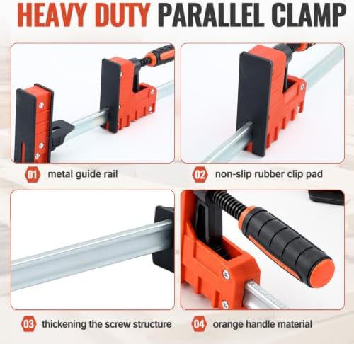 4 Pack 36 Inch Parallel Clamps for Woodworking Heavy Duty Bar Clamp