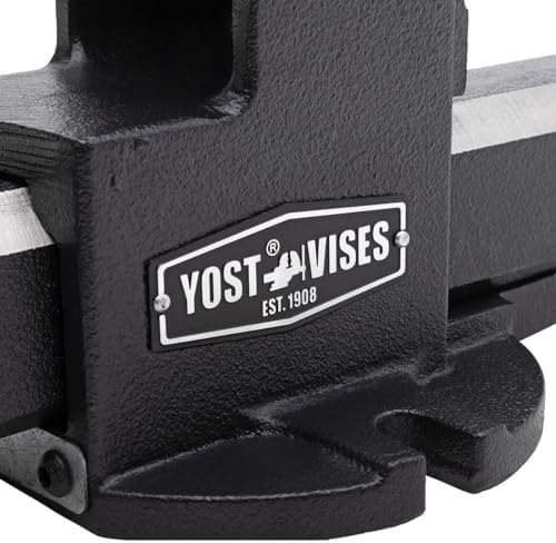 Yost Vise RHV-6 6-Inch Truck Trailer Receiver Vise | Heavy Duty Portable Work Vise | 5.9" Jaw Width, 5.81" Max Jaw Opening, 4.96" Throat | Fits Standard 2" Hitch with Hitch Pin Included