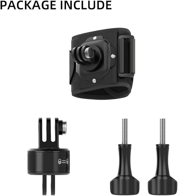 Wrist Strap Mount with Quick Release Adapter Compatible with GoPro Hero 13/12/11/10/9/8/7//6/5 Black,DJI Osmo Action 5 pro/4/3/2,Insta 360 ONE R,AKASO/Campark and More