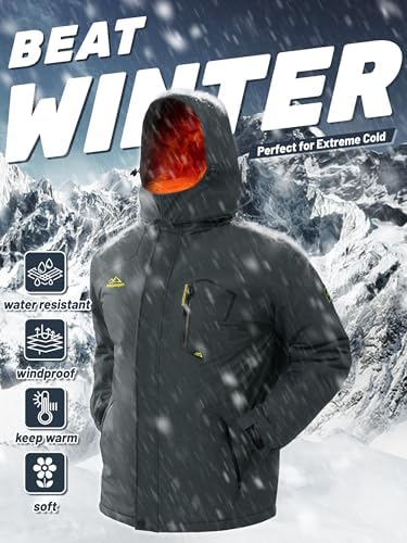 TACVASEN Men's Winter Skiing Jackets Waterproof Thermal Snowboard Coats